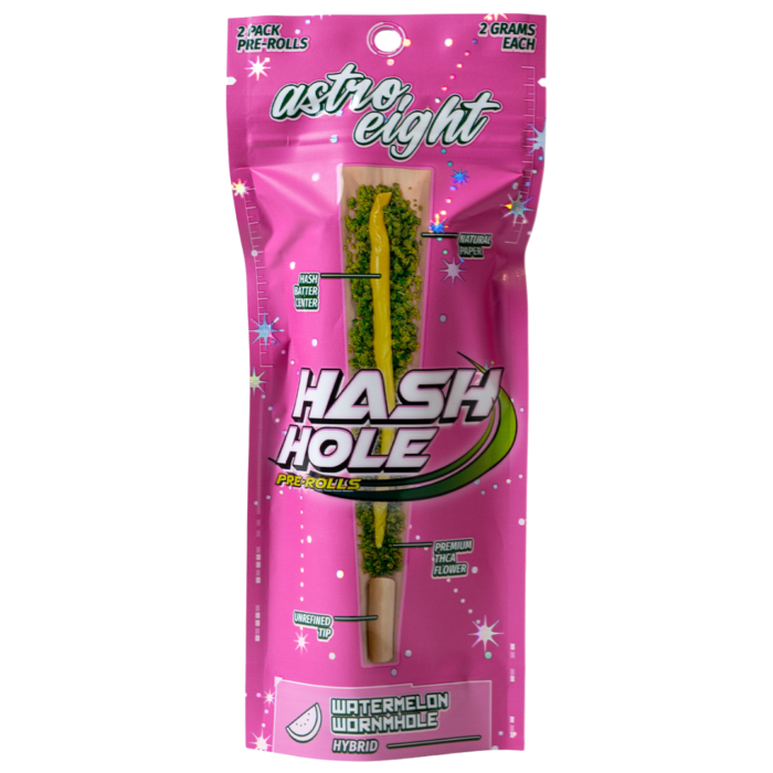 Buy Astro Eight Hash Hole THC-A Pre Roll 2 Count 4 Gram Watermelon Wormhole