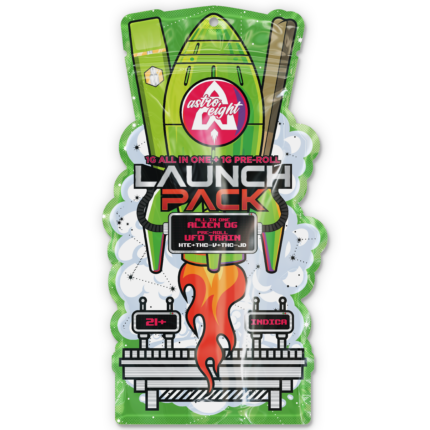 Buy Astro Eight Launch Pack HTE THC-V THC-JD Disposable 1 Gram Pre Roll Alien OG UFO Train