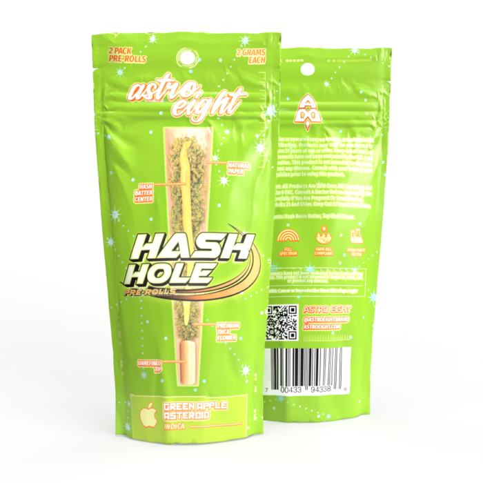 Buy Astro Eight Hash Hole THC-A Pre Roll 2 Count 4 Gram Green Apple Asteroid