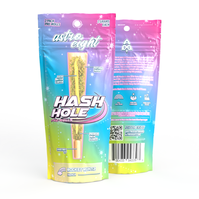 Buy Astro Eight Hash Hole THC-A Pre Roll 2 Count 4 Gram Rocket Runtz