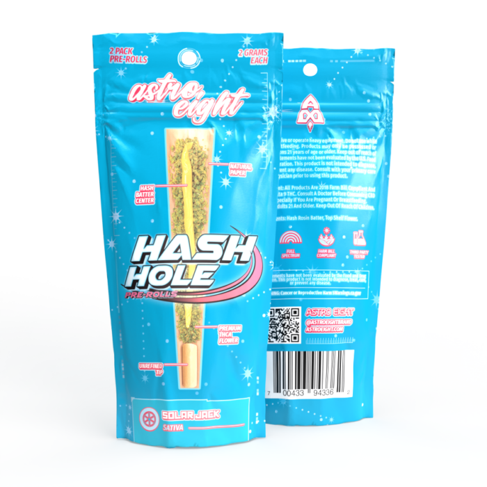 Buy Astro Eight Hash Hole THC-A Pre Roll 2 Count 4 Gram Solar Jack