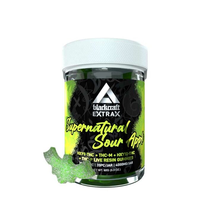 Buy BlackCraft Extrax THC-P Live Resin Gummies | 4000MG | 20CT Supernatural Sour Apple