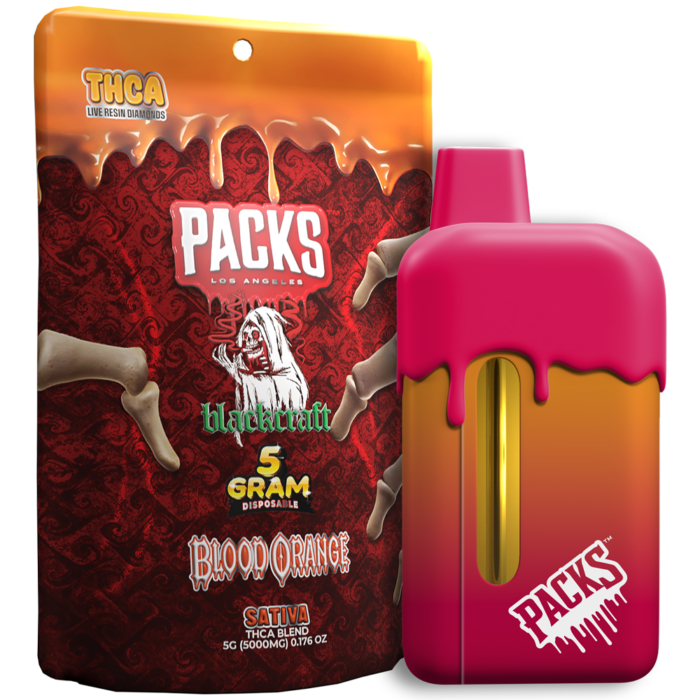 Buy Packwoods BlackCraft THC-A Disposable 5G Blood Orange